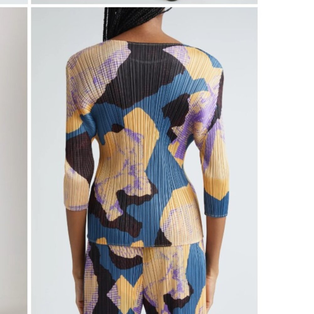 NWT Pleats Please Issey Miyake Meteorite Print Top size 3 - Picture 3 of 4